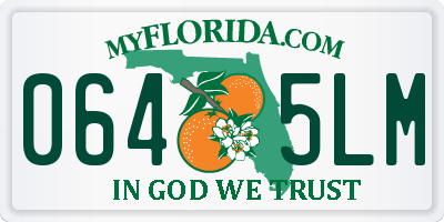 FL license plate 0645LM