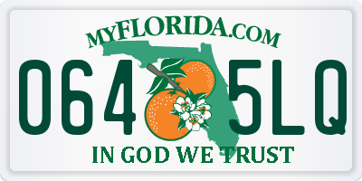 FL license plate 0645LQ