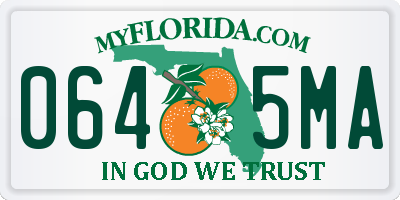 FL license plate 0645MA