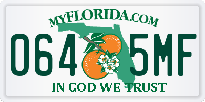 FL license plate 0645MF