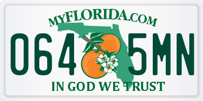 FL license plate 0645MN