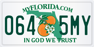 FL license plate 0645MY