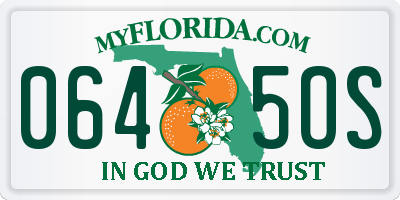 FL license plate 0645OS