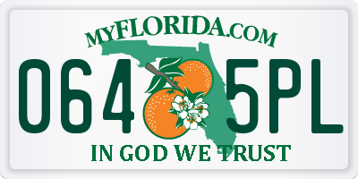 FL license plate 0645PL