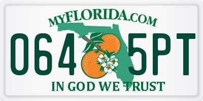 FL license plate 0645PT