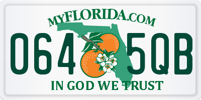 FL license plate 0645QB