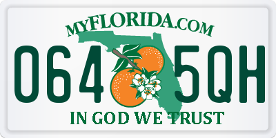 FL license plate 0645QH