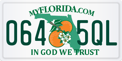 FL license plate 0645QL
