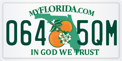FL license plate 0645QM