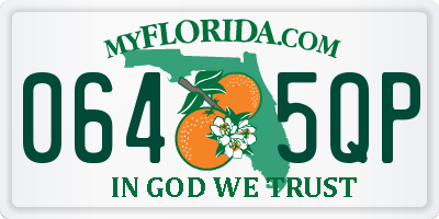 FL license plate 0645QP