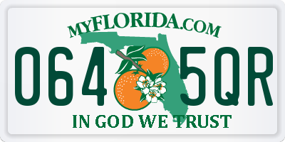 FL license plate 0645QR
