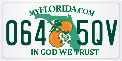 FL license plate 0645QV