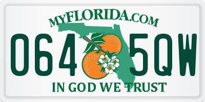 FL license plate 0645QW