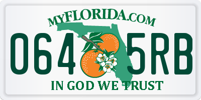 FL license plate 0645RB