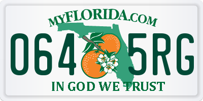 FL license plate 0645RG