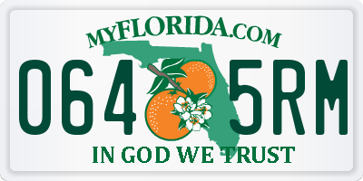 FL license plate 0645RM