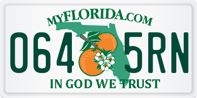 FL license plate 0645RN