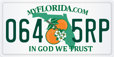 FL license plate 0645RP