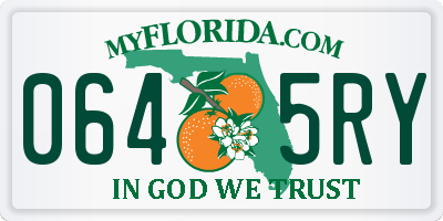FL license plate 0645RY