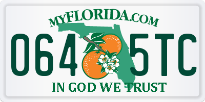 FL license plate 0645TC