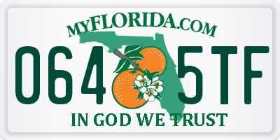 FL license plate 0645TF