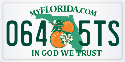 FL license plate 0645TS