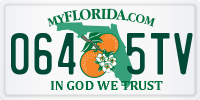 FL license plate 0645TV