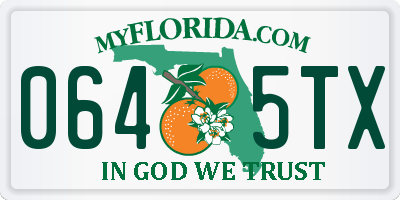 FL license plate 0645TX