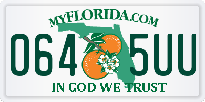 FL license plate 0645UU