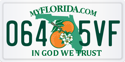 FL license plate 0645VF
