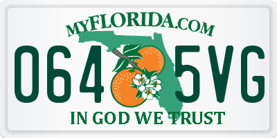 FL license plate 0645VG