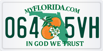 FL license plate 0645VH