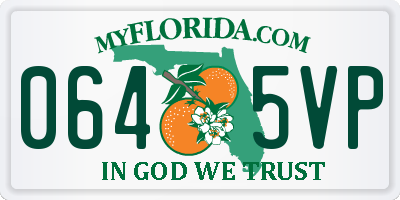 FL license plate 0645VP