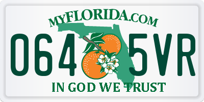 FL license plate 0645VR