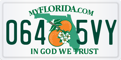 FL license plate 0645VY