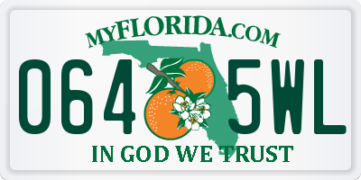 FL license plate 0645WL