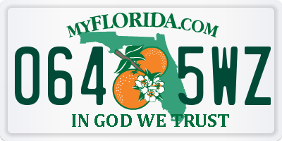 FL license plate 0645WZ