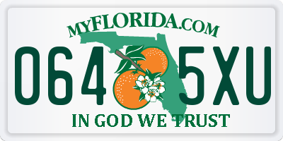 FL license plate 0645XU
