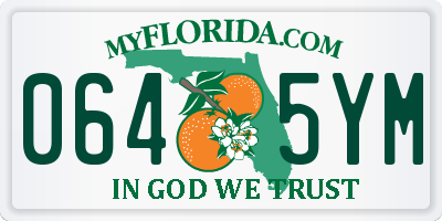 FL license plate 0645YM