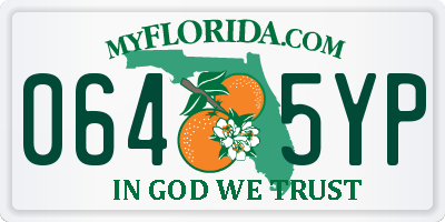 FL license plate 0645YP