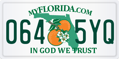 FL license plate 0645YQ