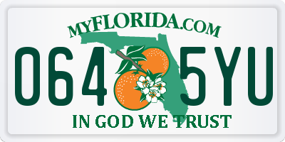 FL license plate 0645YU