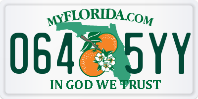 FL license plate 0645YY