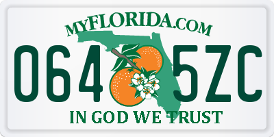 FL license plate 0645ZC
