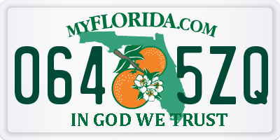 FL license plate 0645ZQ