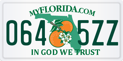 FL license plate 0645ZZ