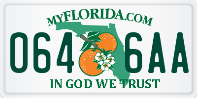 FL license plate 0646AA