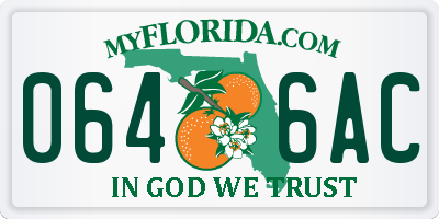 FL license plate 0646AC