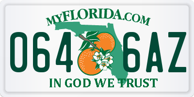 FL license plate 0646AZ