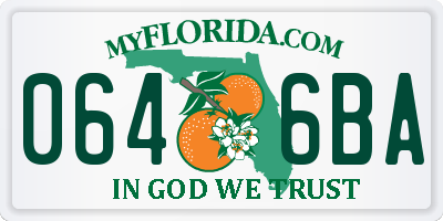 FL license plate 0646BA